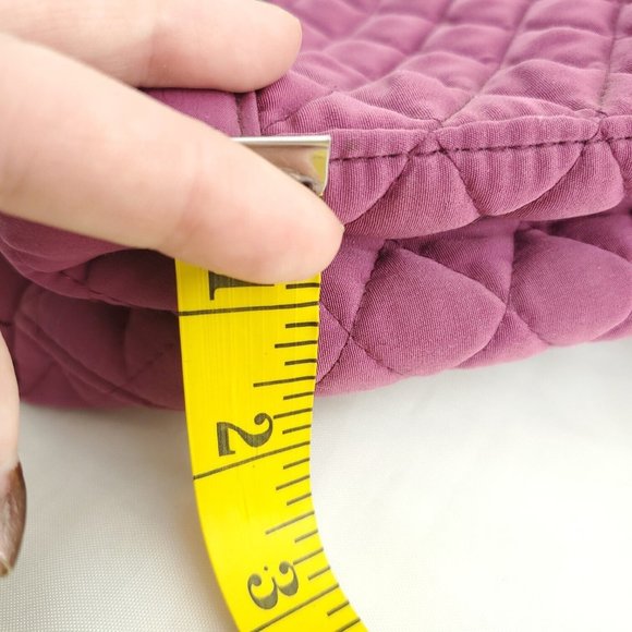 Vera Bradley Womens Violet Quilted Double Strap Magnetic Handbag Size Small - Picture 9 of 12